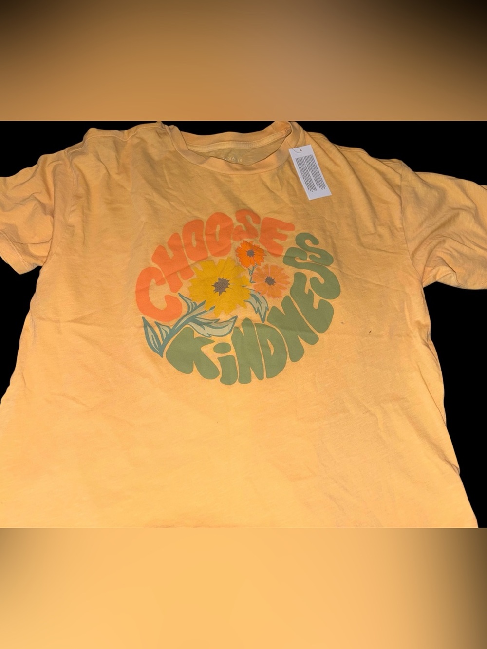 American Eagle Outfitters Yellow "Choose Kindness" Graphic Tee